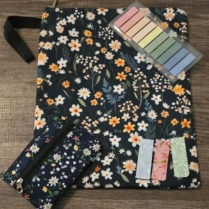 Floral Bookish Book Sleeve & Coin Purse Bundle
